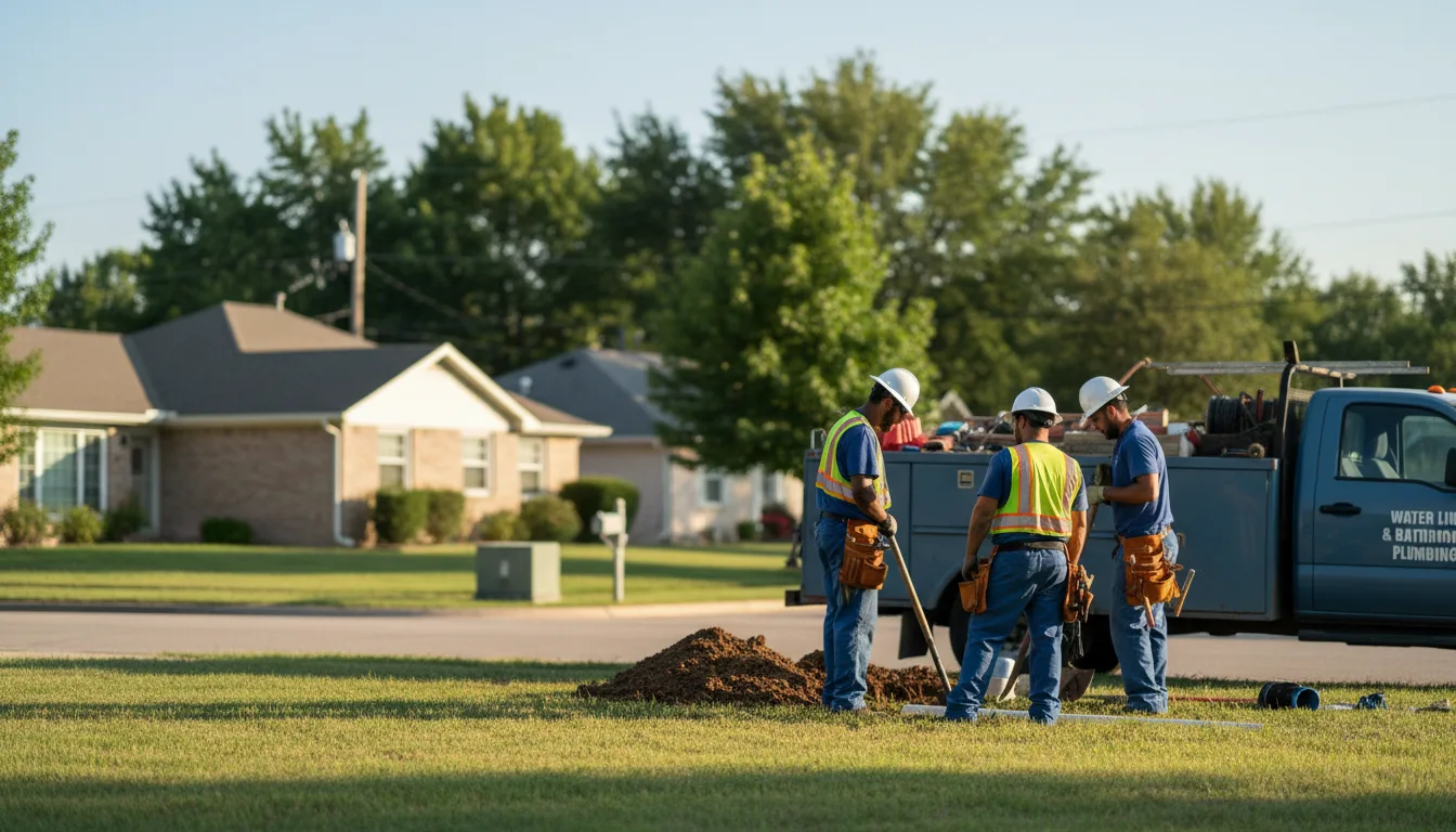 Residential water line and bathroom plumbing service in Delight, AR